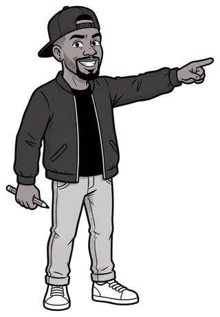 Illustration of Jason pointing toward the apps.